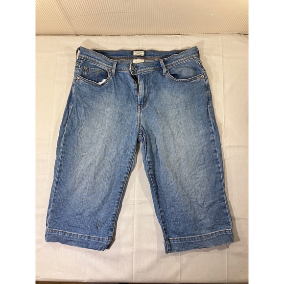 Levis 515 Capri Womens Denim Shorts Size 10 Blue Jeans Relaxed Fit Casual - Picture 1 of 8